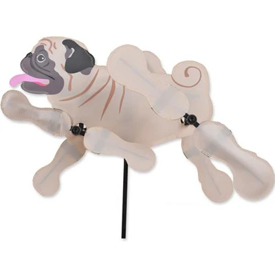 15 In. Whirligig - Tan Pug 3 15 In. Whirligig - Tan Pug