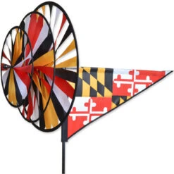 Maryland Flag Triple Garden Spinner