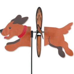 19 Inch Petite Dog Flying Garden Spinner