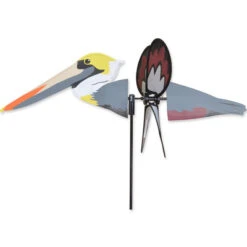21 Inch Petite Pelican Flying Garden Spinner