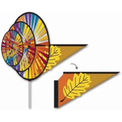 Fall Leaf Triple Garden Spinner