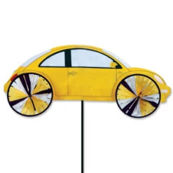 41 Inch VW Beetle Yellow Garden Spinner