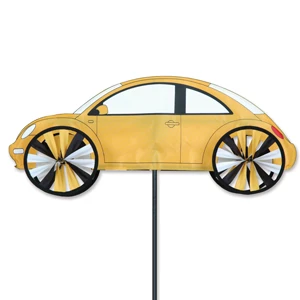 24 Inch VW Beetle Yellow Garden Spinner 3 24 Inch VW Beetle Yellow Garden Spinner