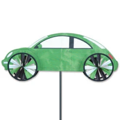 24 Inch VW Beetle Green Garden Spinner