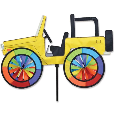 22 Yellow Jeep Garden Spinner 2 22 Yellow Jeep Garden Spinner