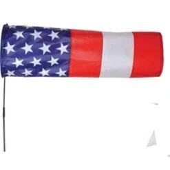36 Inch Partiotic Directional Windsock With 8ft Pole