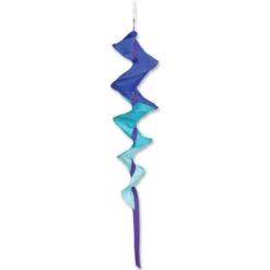 26 In SoundWinds Small Fusilli Spinning Windsock - Blue