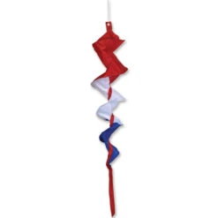 26 In SoundWinds Small Fusilli Spinning Windsock - Patriotic
