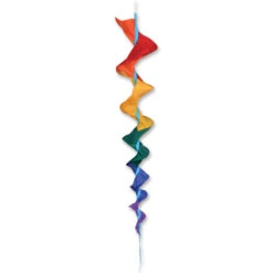 44 In SoundWinds Large Fusilli Spinning Windsock - Rainbow