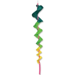 44 In SoundWinds Large Fusilli Spinning Windsock - Green