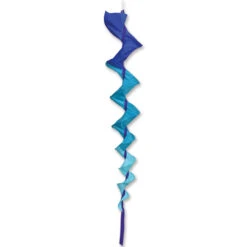 44 In SoundWinds Large Fusilli Spinning Windsock - Blue
