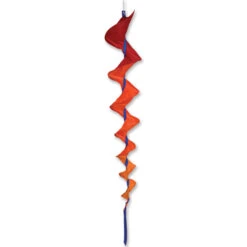 44 In SoundWinds Large Fusilli Spinning Windsock - Orange