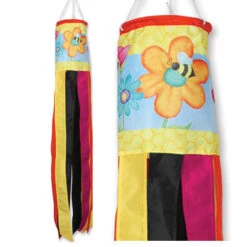 40 In Bees N Flowers Brilliance Windsock
