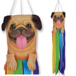 28 Inch Mini Pet Windsock - Pug
