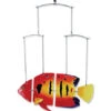 Glass Fish Mobile - Flame Fish 1 Glass Fish Mobile - Flame Fish -Outdoor Kite Shop 06 81203lg