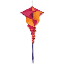 45 In Large Rotini Spinning Windsock - Orange