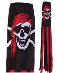 Jolly Roger 40 In Applique With Embroidered Accents Windsock
