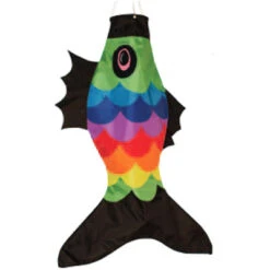 36 Inch Rainbow Overlay Fish Windsock
