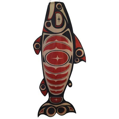 48 Inch Salmon Totem Fish Windsock 3 48 Inch Salmon Totem Fish Windsock